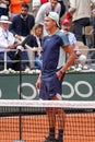 Holger Rune of Denmark celebrates victory after his round 4 match against Stefanos Tsitsipas of Greece at 2022 Roland Garros