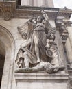 Sculpture at the Opera Garnier - Drama, by Jules-Joseph Perrault Royalty Free Stock Photo