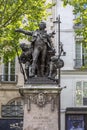 A statue of Danton on the Boulevard Saint-Germain in Paris Royalty Free Stock Photo