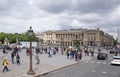 View of the Square Concorde. Tourists are walking around the are