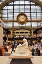 Paris, France - May 14, 2015: Visitors in the Musee d'Orsay in Paris