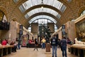 Paris, France - May 14, 2015: Visitors in the Musee d'Orsay in Paris