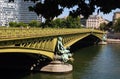 Paris. France: Mirabeau Bride over Seine River Royalty Free Stock Photo