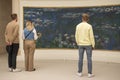 Paris, France, Musee de l`Orangerie, NymphÃÂ©as, Claude Monet, museum, Water Lilies, impressionism, impressionist, painting Royalty Free Stock Photo