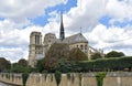 Notre Dame Spire, La Fleche, and wooden roofs before the fire. Paris, France.