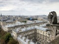 Paris, France Notre-Dame Gargoyle Overlooking the City I Royalty Free Stock Photo