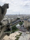 Paris, France Notre-Dame Gargoyle Overlooking the City II Royalty Free Stock Photo