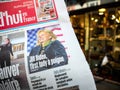 Newspaper Joe Biden`s US presidential election victory against Donald Trump