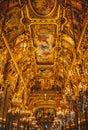 Paris, France - NOV 30, 2013: Interior of the Palais Garnier Opera Garnier. Interior view of the Opera National.It was built Royalty Free Stock Photo