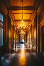 Paris, France - NOV 30, 2013: Interior of the Palais Garnier Opera Garnier. Interior view of the Opera National.It was built Royalty Free Stock Photo