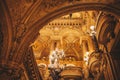 Paris, France - NOV 30, 2013: Interior of the Palais Garnier Opera Garnier. Interior view of the Opera National.It was built