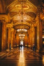 Paris, France - NOV 30, 2013: Interior of the Palais Garnier Opera Garnier. Interior view of the Opera National.It was built