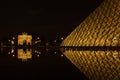 PARIS,FRANCE - NOVEMBER 05: Entrance to Louvre Museum and Arc de Royalty Free Stock Photo