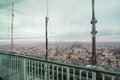 Paris, France - November, 2017. Areal view of Paris with Eiffel tower in the distance Royalty Free Stock Photo