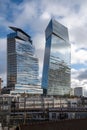 Exterior view of the towers housing the headquarters of the French banking group BPCE, Paris, France Royalty Free Stock Photo