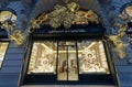 Guerlain store at Avenue des Champs-Elysees decorated for Christmas in Paris . Guerlain is one of the most premier Royalty Free Stock Photo