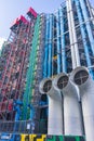 Pipes facade of the Pompidou Center Royalty Free Stock Photo