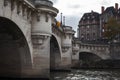 PARIS, FRANCE - November 02, 2023: Pont Neuf beautiful bridge in Paris