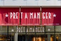 Sign and logo of a Pret A Manger sandwich restaurant, Paris, France Royalty Free Stock Photo