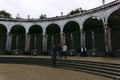 Tourists travelling to Palace of Versailles in Versailles, France