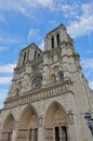 View of the Notre Dame de Paris cathedral before the April 2019 fire Royalty Free Stock Photo