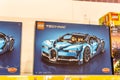 Blue Bugatti Chiron by LEGO Technic at Mondial Paris Motor Show, LEGO Bugatti exhibition site