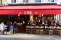 Cafe Le Zinc is traditonal French cafe located in 15th district of Paris near the Eiffel tower .