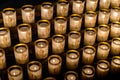 PARIS, FRANCE - October 28, 2015: Candles Notre-Dame de Paris. Notre-Dame de Paris - main cathedral in Paris since 1345