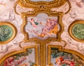 Mazarin gallery ceilings, national library, Paris, France