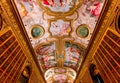 Mazarin gallery ceilings, national library, Paris, France