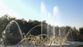 PARIS, FRANCE - OCTOBER, 15, 2017: close up of the beautiful dances fountain at versailles in paris Royalty Free Stock Photo