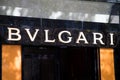 BVLGARI logo on the famous jewelry store