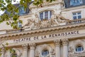 Detail of the facade of the ThÃÂ©ÃÂ¢tre de la Renaissance, Paris, France