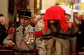 Paris, France - October,2, 2011. Funeral of the honorary legionnaire with the participation of the guard of honor.