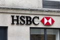 HSBC logo on HSBC bank office