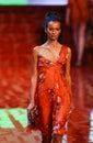 Model Liya Kebede walks runway fashion show of Valentino Ready-To-Wear collection Royalty Free Stock Photo