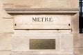 Official engraved marble standard meter, Paris, France