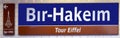 Sign of Bir-Hakeim metro station Royalty Free Stock Photo