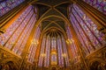 Stained glass windows of Saint Chapelle Royalty Free Stock Photo