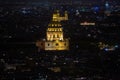 Paris, France, 1.11.2019 - Palace of Disabled night view from Eiffel Tower Royalty Free Stock Photo