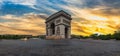 Paris France, panorama sunset at Arc de Triomphe and Champs Elysees Royalty Free Stock Photo