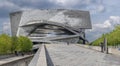 Paris, France - 04 26 2025: Panoramic view of the facade of the Philharmonie de Paris building Royalty Free Stock Photo