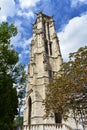 Tour Saint Jacques, flamboyant gothic tower. Paris, France. Royalty Free Stock Photo