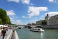 Paris France Seine river excursion bus boat