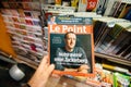 Jacques Chirac on cover of newspaper at press kiosk