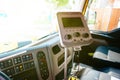 Interior of modern Renault Industrial sewer cleaning truck