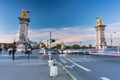 Paris, France - September 17, 2022: Beautiful Pont Alexandre III bridge over the Seine river at sunset, Paris. France Royalty Free Stock Photo