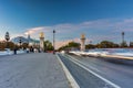 Paris, France - September 17, 2022: Beautiful Pont Alexandre III bridge over the Seine river at sunset, Paris. France Royalty Free Stock Photo