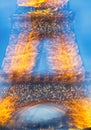 Eiffel tower. Dynamic sketch with motion blur