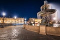 Paris, France - September 17, 2022: The Fountain of the Seas at Place de la Concorde at dusk, Paris. France Royalty Free Stock Photo